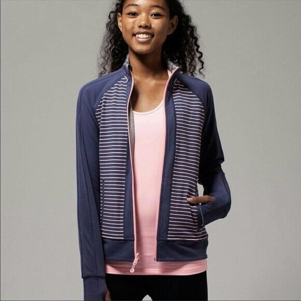 Ivivva | Heather Slate Reversible Stellar Switch Up Zip Jacket Girls Size 14